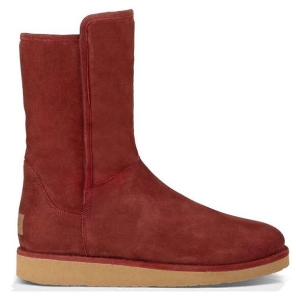 UGG COLLECTION ABREE SUEDE WOMEN SHORT BOOTS RUST US 6 - Picture 2 of 11